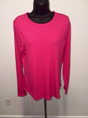 NOBO  Women's Knit Top Size XL Pink Round Neck Long Sleeve Pullover